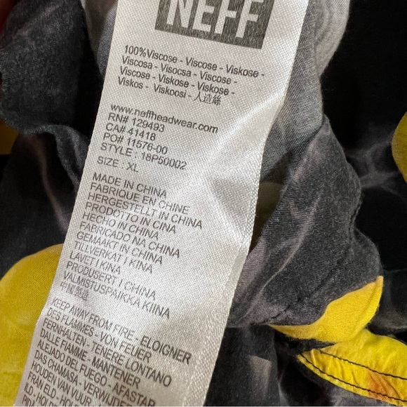 Neff Rubber Duck Button Up Shirt XL Pool Print Festival Streetwear - Picture 4 of 8